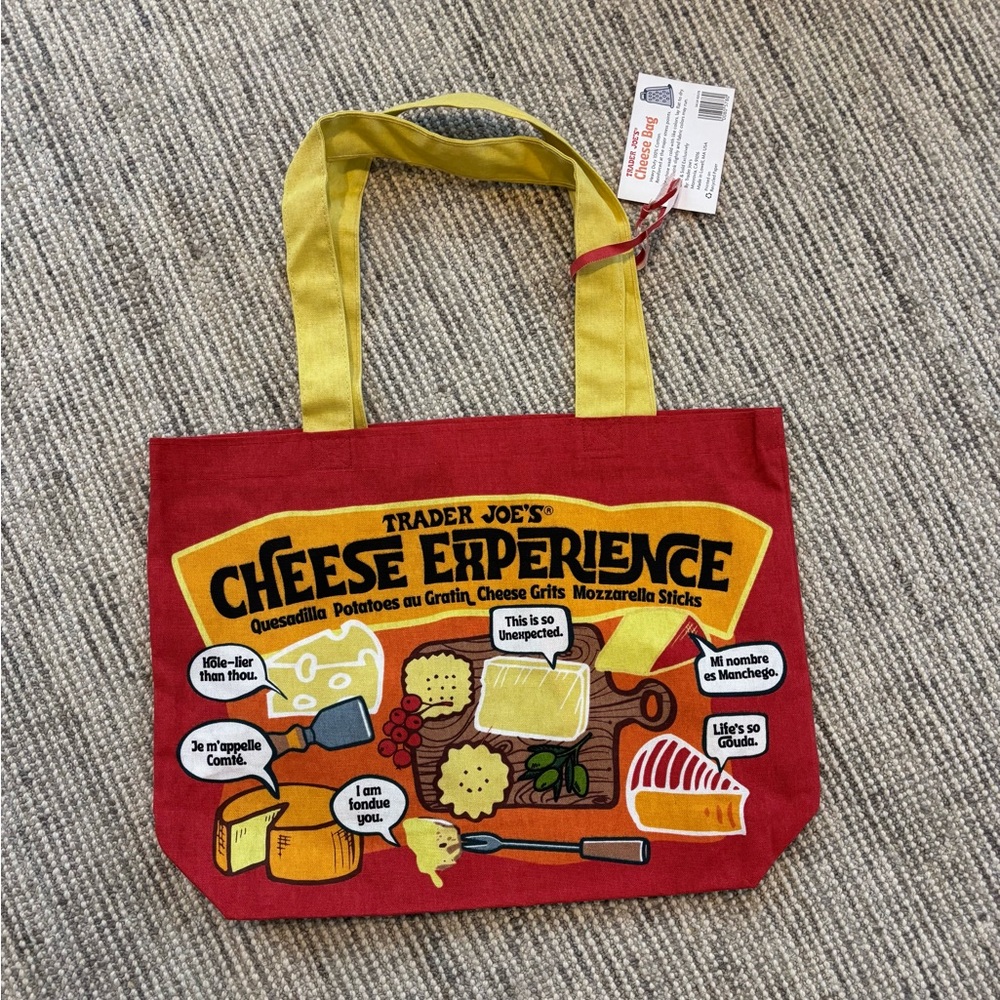 NWT Trader Joe's Cheese Experience Tote Bag